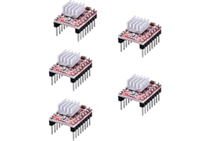 Hailege 5pcs A4988 Stepstick Stepper Motor Driver Module with Heat Sink for 3D Printer Reprap Suitable for Mendel Huxley
