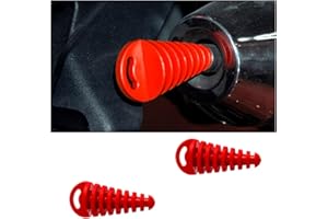 JNNJ 2 Pièces Bouchon Lavage D'échappement Silencieux, Bouchon Lavage D'échappement Silencieux, Tuyau De Queue De Silencieux D'echappement Prise Bouchon Vidange Universel En Caoutchouc(Rouge)