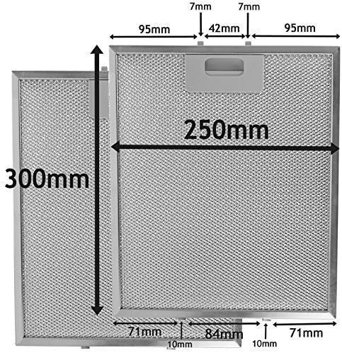 AS Direct Ltd â„¢ Pack Of 2 Cooker Hood Metal Grease Filter (300mm x 250mm)