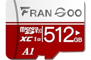 FranGoo 512GB Micro SD Memory Cards, SD Card，UHD Video for GoPro，4K Camera Pro， Action Camera，Smartphone，MicroSDXC Memory Card UHS-I U3 A1 V30