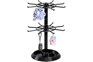 Ziurmut Keyring Display, 1pc Rotating Jewelry Stand, Spinner Necklace Stands, Bracelet Rotating Rack For Bracelet, Ring, Jewel, Earrings, Pendant
