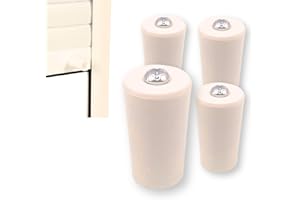 DESTINY SM 4 Topes persiana blanco, Topes para persianas enrollables de 40mm. Máxima calidad con material de PVC. Incluye en cada tope persiana blanco su arandela y tornillo para fácil montaje (4, Beige)