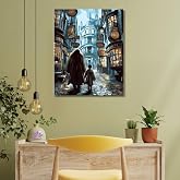 Sayılarla Boyama Seti Sihir Yolu 40X50 cm Harry Potter Diagon Yolu B&uuml;y&uuml;c&uuml;ler Sokağı