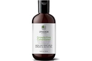 SPHAGNUM BOTANICALS Revitalisant naturel pour la croissance des cheveux à la sphaigne - Traitement à la boue de tourbe et à l'huile d'argan pour les cheveux fins et abîmés. Bloqueur de DHT biologique
