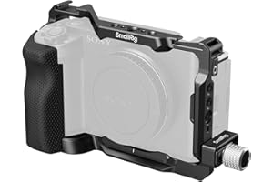 SMALLRIG ZV-E1 Cage Kit Käfig-Set mit Silikongriff und Kabelklemme für HDMI, komplettes Kamera-Käfig-Set für Sony ZV-E1, integrierte Schnellwechselplatte für Arca, Kaltschuhhalterungen – 4257