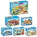 Produktbild PLAYMOBIL® Family Fun 6er Set 9421 9422 9423 9424 9425 9426 Familien-PKW + Swimmingpool + Großer Spielplatz + Tretboot + Familie am Strand + Fahrrad mit Eiswagen