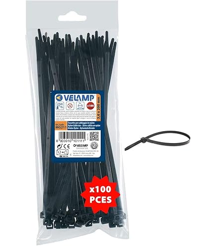 Fascette Per Cavi 380 X 4,4Mm Nere Confezione Da 100 | CT38048P100