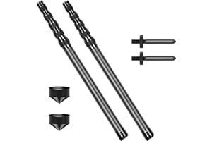 DOBEN Telescopic Tarp Poles Set of 2, Carbon Fiber Telescopic Tent Pole 1.7m/2.1m/2.4m/2.7m/3m, Lightweight Portable Super Tough Tarp Pole for Tent Fly, Camping, Shelter, Awning