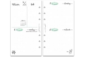 ‎SINNWUNDER SinnWunder® 2025 Premium Kalendereinlagen - 2 Tage pro Seite bzw. 4 Seiten pro Woche – Größe Personal - LetteringSinn