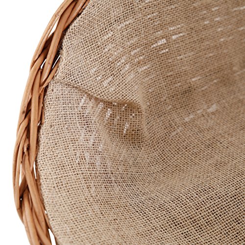 Kamino-Flam Kaminholzkorb 339456, Allzweckkorb aus geschälter Weide und Innenbezug aus Jute, stabiler, optisch ansprechender Dekorationskorb, Zeitungskorb mit Tragehenkel, macht auch als Einkaufskorb oder Korb für Papiermüll eine gute Figur, ca. 65 x 40 x 40 cm - 5