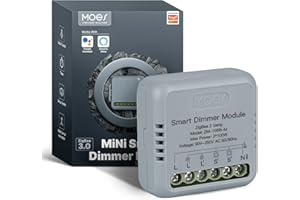 MOES Zigbee Modulo Dimmer LED Intelligente, Mini design, Supporto multi-controllo, Compatibile con Alexa e Google Assistant, Richiesto Zigbee HUB, Supporta tubi MOS, 2 GANG