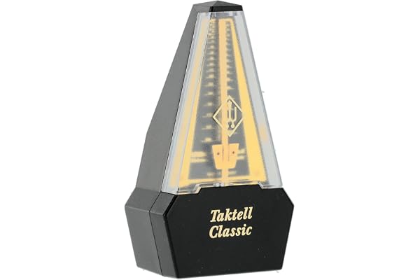 Wittner Métronome Taktell Classic Série 829 - Boîtier en plastique - Sans cloche - Noir/Doré - Mécanique à remonter - Pas de piles nécessaires - Fabriqué en Allemagne