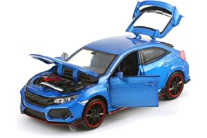 TECKEEN 1/32 Alloy Model Car Diecast Toy Collection Sound & Light Gift for Honda Civic Type R