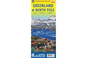 GREENLAND & NORTH POLE: Touristische Karte Grönland 1:3000000