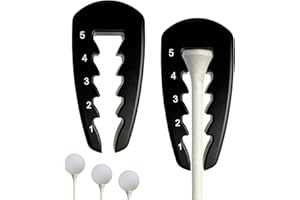 LETTERASHQP 2 Stück Golf Tees Height Golf Zubehör Tool Tees Golf Tee Height Setter Tee Golf Golftees Training Aids Golf Tees Kunststoff