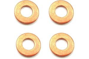 AUTOCRAFT (Lot de 4) Joint d’Injecteur en Cuivre compatible CLIO KANGOO ESPACE LAGUNA MEGANE MASTER TWINGO SCENIC THALIA LOGAN SANDERO 1.5 1.9 2.0 2.2 2.5 DCI OEM : 7703062072