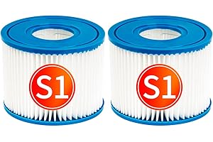 YanBan Filtre de Piscine Compatible avec PureSpa Type S1 la Cartouche de Filtre de Pompe à Cartouche de Rechange, Paquet de 2 filtres de piscines à Source Chaude (4,2 x 2,8 Pouces)
