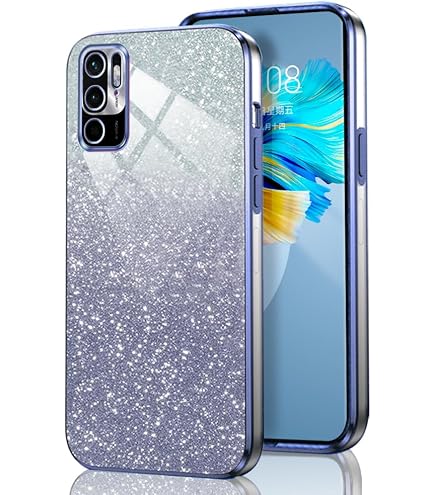UPLAI Trasparente Cover per Xiaomi Redmi Note 10 5G/Poco M3 Pro 5G, 360° Grado Militare Antiurto Custodia con Protezione Schermo Integrata, Ultra Sottile PC + TPU Stylish Caso. Viola