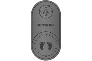 Syfinee Tapis de corde à sauter - Protection des genoux - Absorption des chocs - Durable - Avec texture antidérapante - Pour entraînement à la maison en intérieur