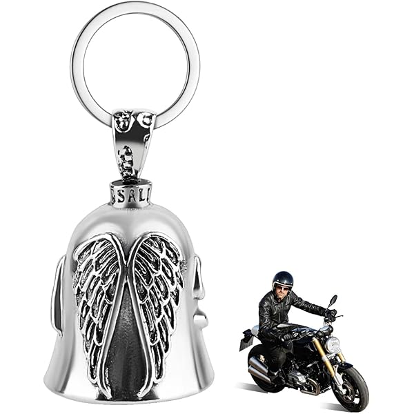 Portachiavi Angelo Custode Per Motociclisti - Regalo Portafortuna Con Messaggio Di Sicurezza, In MetallO Lucido - Foto 10