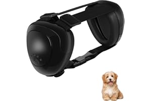 BERGWERK Hunde Ohrschützer für Gehörschutz, 29dB NRR Hundeohrschützer für Lärmschutz Noise Cancelling Kopfhörer (Schwarz-S)