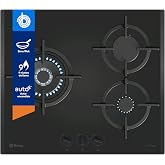 Balay 3ETG663RN Gas Hob, 3 Burner, Self-ignition, GasStop, Black, 3ETG663RN | A much more convenient and easy cleaning thanks