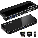 WAVLINK Docking Station 2 Monitors, USB C/USB 3.0 Universale Dock Station DisplayLink, con HDMI & DVI/VGA/HDMI, Gigabit Ether