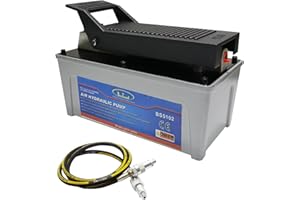 BESTOOL PROFESSIONAL GARAGE TOOLS & EQUIPMENT BESTOOL Air Hydraulic Pump - 10,000 PSI Hydraulic Pressure 1/2 Gal Reservoir Foot Pump Air Treadle Foot Actuated Hydraulic Pump (Single Acting) Gray