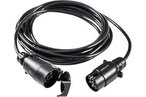 Feuunly Rimorchio Cavo 7 Poli 6,5M, Cavo Rimorchio Impermeabile 12V, con Presa Spina 7 Poli Rimorchio Cavo, Caravan Camion Trattori RV Auto Trattore Rimorchio Cavo (6,5M Rimorchio Cavo 7 Poli)