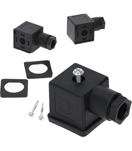 Psytfei Prise 5 Pièces Prise De Bobine De Solénoïde étanche Prise D'électrovanne Transparente Avec Lumière Non Câble DC Pour électrovanne(24V