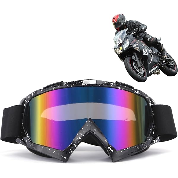 FAOKZE Lunettes De Moto,Lunettes De Ski Avec Protection Contre La Buée Et Les UV,UV400 Masques De Snowboard Pour Hommes & Femme Adaptées Aux Sports De Plein Air,ski, Cyclisme, Etc
