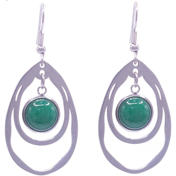 Delicati orecchini a cerchio con sfera di giada, per donne e ragazze, in argento Sterling 925, minimalisti, rotondi, con pietra verde, pendenti, a cerchio, unici per compleanno, Natale, gioielli