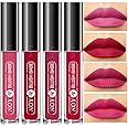 NOY All In One Long-Lasting Matte Liquid Lipstick Collection For Summer Vibes Peach, Pink, Purple, Magenta (4-Pieces)