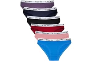 HORNICE Teenage Girls Knickers 6 Pack High Stretch Underwear Comfortable Briefs Everyday Wear Underpants with Sports Belt Panty for 8-18 Years Gilrs and Women
