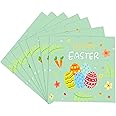 POPOYU Happy Easter Bunny Paper Napkins,20Pcs Easter Kids Party Paper Napkins Party Tableware Decoration Green Disposable Paper Napkins Packs Eggs Rabbit Napkins Easter Kids Adult Party Decorations
