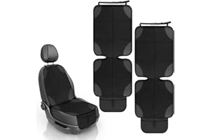 RISVOWO 2 Pièces Protecteur de Siège de Voiture, Couvre Siège Auto Antidérapage, Antidérapant, avec Poches Organisateur, Protection Siege Auto pour Enfant, Bébé, Animaux