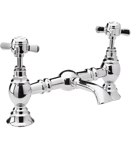 Bristan VAX2 DSM C VALUE Spültischmischer, Chrom – Deck- & Bridge-Modell Mit Metallgriffen, Einfach Zu Installieren