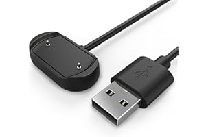TUSITA Cargador Compatible con Amazfit GTR 4, GTR 3, GTR 3 Pro, GTS 3, GTS 4, T-Rex 2 - USB 2 Pins 18.5mm 0.73inch Cable de Carga 3,3ft 100cm - Reloj Inteligente Accesorios