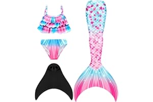 SPEEDEVE Cola de Sirena con Bikini para Niñas para Fiesta de Natación Cosplay