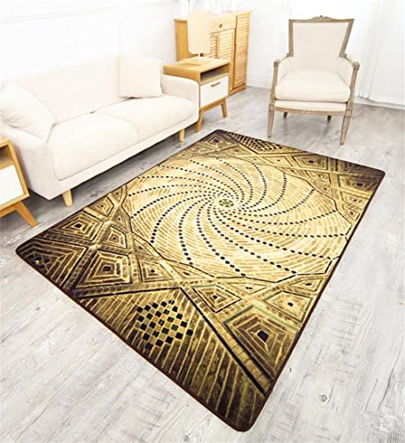 Carpet Mats Home Can Be Hand-Washed Nylon Retro Geometric Creative Carpet Living Room Coffee Table Sofa Bedroom Bed Waterproof Breathable Foot Pad