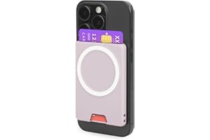 PROfezzion Portefeuille Magnétique Double Face, Porte-Cartes Antidérapant 2 Cartes avec Mag Safe pour iPhone 17 16 15 14 13 12 Pro Max Air & Coques MagSafe (0,3") – Rose