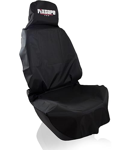 Fixcape Autostoelhoezen Universeel - Katoenen Stoelovertrek Als Sprei Voor Voorstoelen (Zwart)