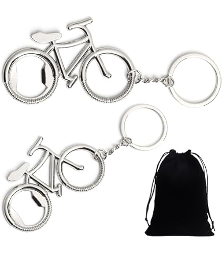 Fiets-flesopener, sleutelhanger cadeaus – 2 stuks