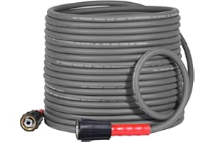 YAMATIC Super Flexible Pressure Washer Hose 15M/50FT x 1/4", M22 Kink Resistant Power Washer Hose Replacement for Flexzilla Uberflex Ryobi Troy Bilt Honda,Leak-Free M22 Fittings(3200 PSI/220 Bar)