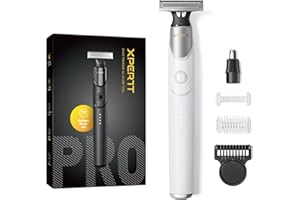 ROLEADER Xpert T Magnétique Tondeuse Barbe & Rasoir Electriques Tout-En-Un, Peigne Réglable 12-En-1, Tondeuse à Nez, Epilateur & Tondeuse Corps Homme Femmede, Charge Rapide de Type C (White-Solo)