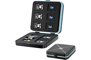 GIGIMUNDO GGM Custodia per Schede di Memoria SD per 6 TF (Micro SD) + 10 SD + 2 CF, Resistente all'acqua Antiurto Porta Custodia per Schede SD Box (FX-5)