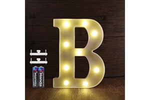 SMOTOT LED Buchstaben Lichter Alphabet Lampe Buchstabe Beleuchtung Lampe Beleuchtete Nachtlichter Dekoration für Geburtstag Weihnachten Hochzeit Party Valentinstag mit 2AA Batterie Spurlose Haken