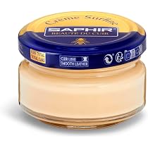 Cirage Pommadier Saphir Crème Surfine - Couleur Gris, à La Cire D'abeille Et Huile D'amande, Pour L'entretien Du Cuir
