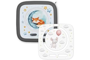 younikat Toniebox 2 Schutzfolie - 2X passgenaue Selbstklebende Folie - kratzfester Schutz rückstandslos entfernbar I Fuchs Maus I you0160