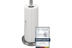 VonBueren Portarotolo da Cucina | Acciaio inossidabile | Porta rotolo da tavolo 32x15cm | per piano di lavoro